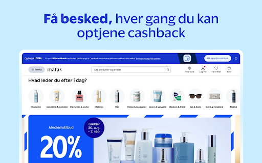 CashbackmedVisa.dk Helper :: Gå aldrig glip af cashback igen