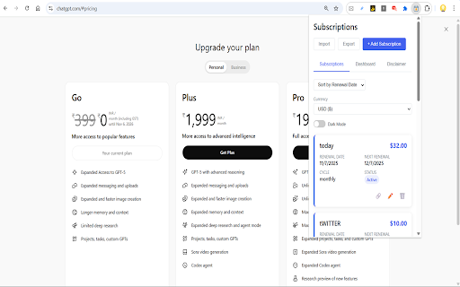 Smart Subscription Tracker & Reminder :: Track and manage all your subscription payments with timely renewal reminders