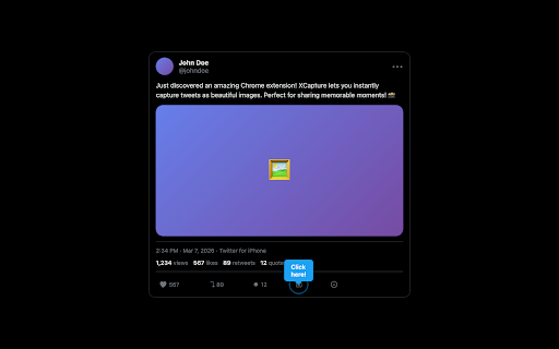 XCapture - X.com Tweet Screenshot :: Capture X.com tweets as images with one click. Preserve styling, copy or download. Free, no ads, privacy-focused.
