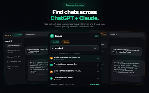 Orenivo — AI Folders for ChatGPT, Claude, Gemini, Grok & DeepSeek :: Folders, search & prompt templates for ChatGPT, Claude, Gemini, Grok and DeepSeek — all in one place. Free to use, no paywall.