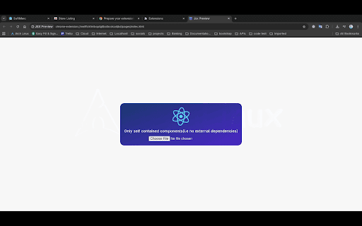 JSX Preview :: An extension that allows you to open self contained jsx/tsx files