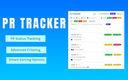 PR Tracker :: Track and manage your GitHub pull requests