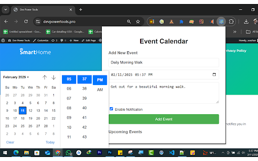 Event Calendar :: A simple event calendar with notifications