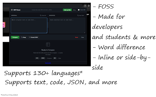Diff Viewer :: Lightweight offline diff comparison tool for text and code.