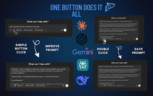 PromptShark | One-Click Prompt Engineer | Prompt Manager :: A Chrome extension that enhances your prompt generation experience.