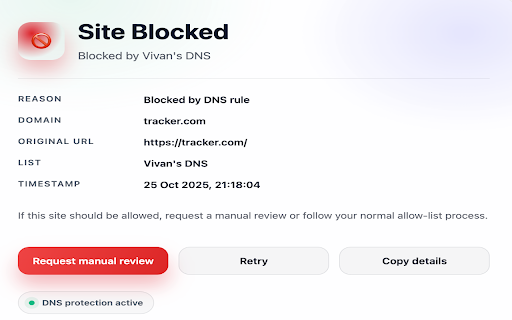 Vivan's DNS • Free DNS :: A free DNS that blocks trackers and malware on all websites you visit automatically!