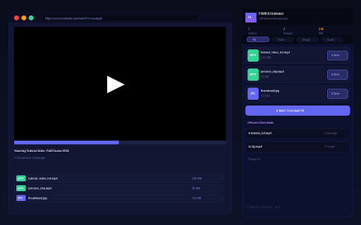 FSMB AI Unlimited by Majid FSMB :: Download videos, images and media from any website with one click. Batch download, history and filters included.
