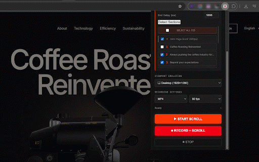 ScrollCinema :: Cinematic scroll styles and screen recording for any website.