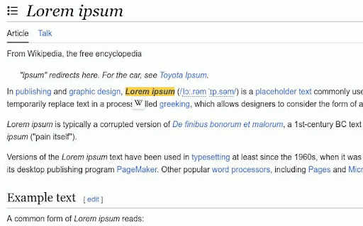 Wikipedia Preview :: Search Wikipedia based on the selected text