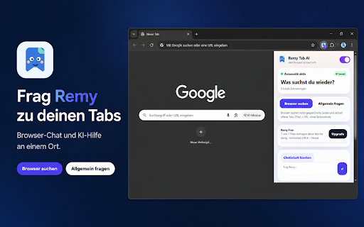 Remy Tab AI :: KI-Tab-Assistent zum Speichern, Organisieren und Durchsuchen deiner offenen und gespeicherten Browser-Tabs.