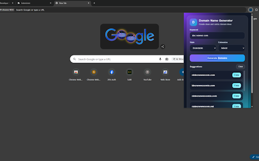 Smart Domain Name Generator :: Generate creative domain name ideas instantly from a keyword.