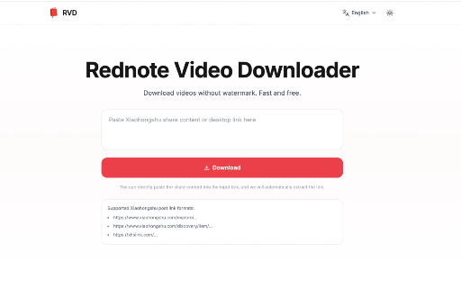 Rednote Video Downloader :: Download Xiaohongshu / Rednote videos and image posts directly from the Chrome extension.
