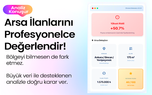 Eder Mi? - Arsa Analizi :: Sahibinden, Emlakjet, Hepsiemlak ve Remax arsa ilanları için AI destekli fiyat analizi: 'Eder mi?' sorusuna net yanıt!