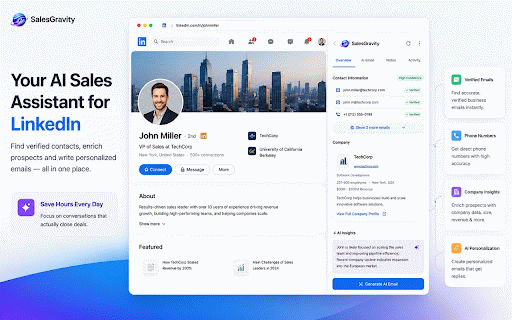 SalesGravity :: Premium LinkedIn data extraction platform for companies and prospects.