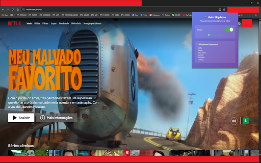 Auto Skip Intro :: Detecta e pula automaticamente aberturas de vídeos, anúncios e intros em plataformas de streaming.