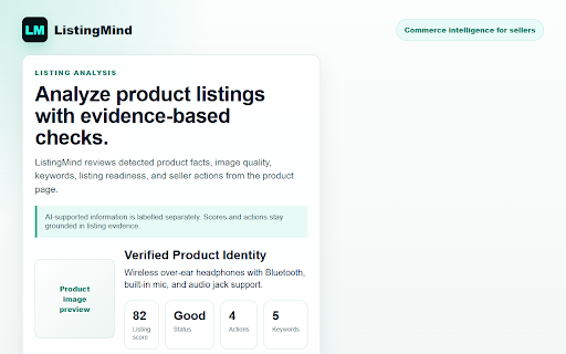 ListingMind :: Commerce intelligence for product listing analysis and marketplace research.