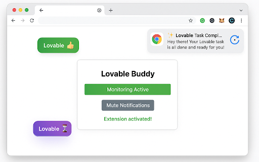 Lovable Buddy :: Enhance your Lovable experience with task notifications
