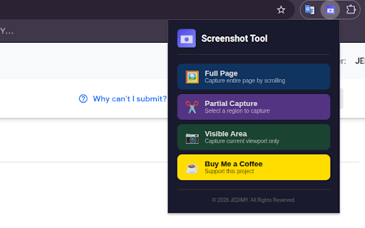 Scrollable Screenshot :: Capture full page, partial, or scrollable screenshots of any webpage.