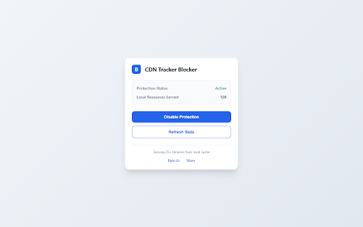 Block CDN Tracking Local Resources :: Intercept browser requests to major CDNs and serve local resources to prevent tracking.