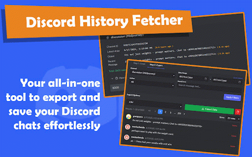 Discord History Fetcher :: Fetch and export Discord message history