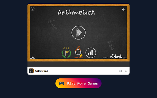 Arithmetica - Solve math puzzles quickly to boost your score! :: Sharpen your math skills with fast-paced puzzles in this free offline Chrome extension!