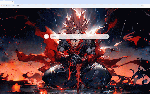 Son Goku Live Wallpaper :: Son Goku in battle stance with powerful aura effects, combining fierce orange and blue energy in dramatic lighting.