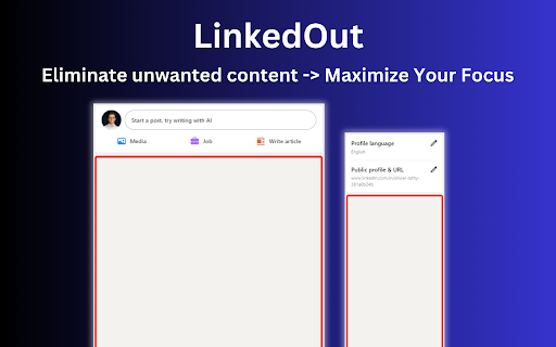 LinkedOut: Distraction Blocker for LinkedIn™ :: A powerful Chrome extension designed to eliminate distractions on LinkedIn, delivering a seamless and focused browsing experience.