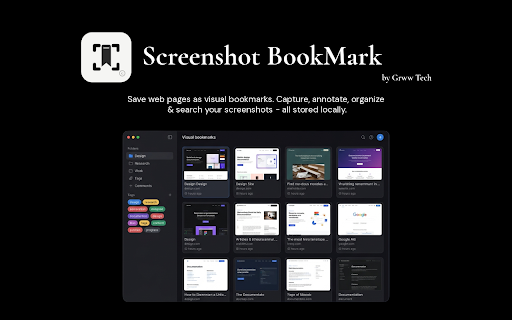 Screenshot Bookmark :: Capture, annotate, organise, and revisit web page screenshots.