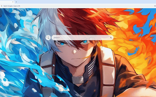 Shoto Todoroki Live Wallpaper :: Shoto Todoroki with dual-colored hair wielding ice and fire powers in dynamic artistic style.
