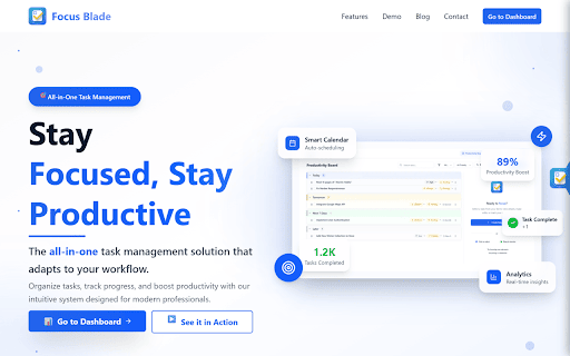 Focus Blade :: Your AI-powered productivity companion.