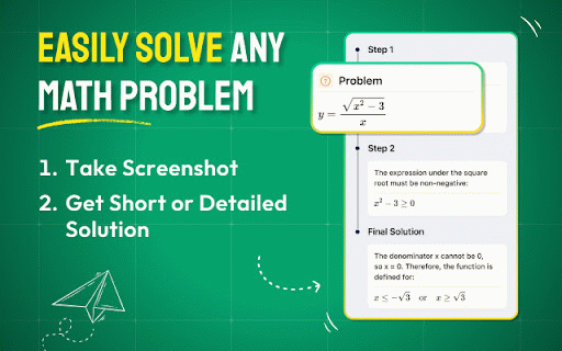 Free Math Solver for Chrome – AI Math Problem Solver :: A Trailblazing AI-Powered Math Solver Right in Your Chrome Browser