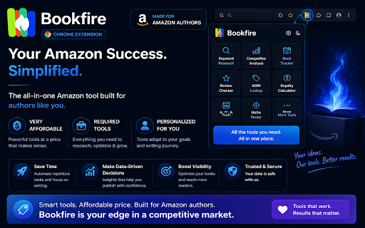 BookFire - Amazon Author Tools :: Essential tools for Amazon book authors: keyword research, bookstore analysis, and sales tracking. Coming soon!
