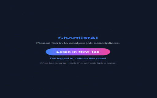 ShortlistAI Assistant :: Analyze Job Descriptions instantly with ShortlistAI.