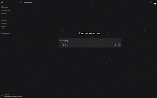 ChatGPT Dark Mode – Custom Visual Style :: Darkens ChatGPT's interface with a clean and elegant custom style.