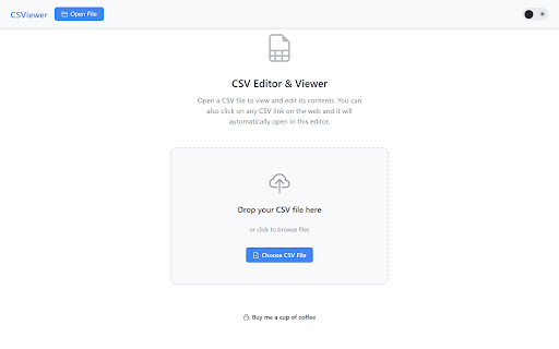 CSViewer :: View, edit and export CSV files with light/dark mode support