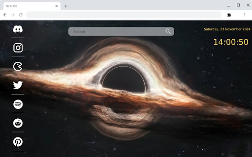 Black Hole Dark Space Live Wallpaper :: brings the mystery of the cosmos to your browser! Dive into the depths of space with a mesmerizing black hole