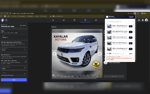 Nemroot Marketplace Auto-Lister :: Log in with your Nemroot account and auto-fill Facebook Marketplace vehicle listings from your inventory.