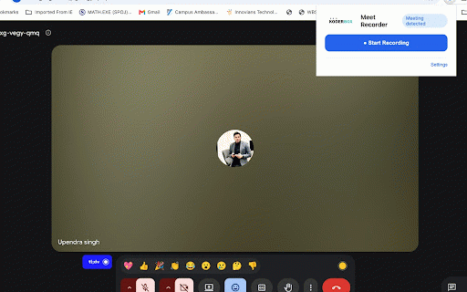 Koderbox Meet Recorder :: Automatically records Google Meet classes (video, trainer + student audio, played audio) to a local file.
