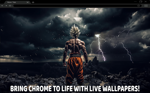 Super Saiyan Goku Live Wallpaper :: Feel the power surge—Super Saiyan Goku ignites your new tab with pure energy! ⚡🔥
