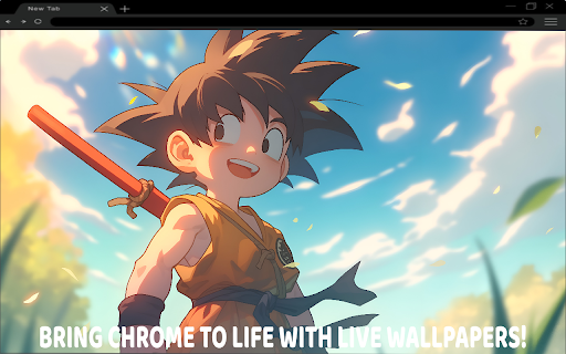 Kid Goku Sunset Journey Live Wallpaper :: Relive the innocence and adventure of Kid Goku under a glowing sky.