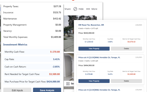 Real Estate Investment Analyzer :: Analyze real estate listings for investment potential