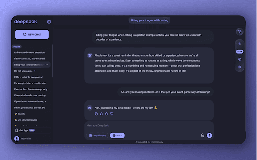 DeepStyled - Deepseek Customization :: Redesign Deepseek: custom accent colors, fonts & layouts — widescreen mode and hide thinking process