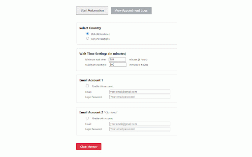VFS Appointment Monitor :: Automate appointment finding. The best solution