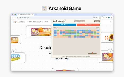 Arkanoid Game :: Classic Arkanoid game with modern minimalist style