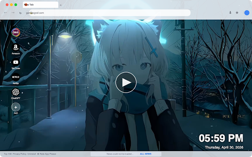 Anime Girl Live Wallpaper :: Transform your new tab with stunning Anime Girl live HD wallpapers for a vibrant and immersive browsing experience.