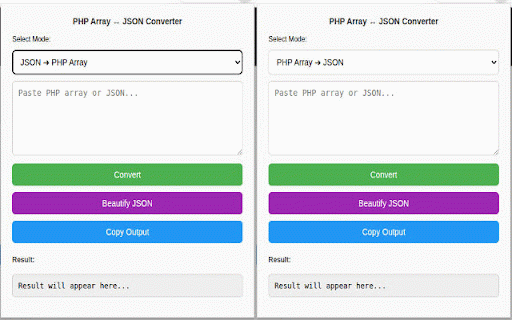 PHP Array ↔ JSON Converter :: Convert between PHP array and JSON