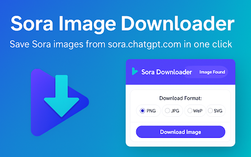 Sora Image Downloader - for sora.chatgpt.com | soraDownloader.com :: Download Sora-generated images from sora.chatgpt.com in multiple formats (PNG, JPG, WebP, SVG) with high quality conversion
