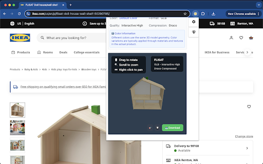 IKEA 3D Models Downloader - Download GLB/GLTF 3D Models :: Download IKEA product 3D models in GLB/GLTF formats with preview. Perfect for designers and 3D enthusiasts.