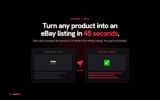 ListPilot :: Turn any product into an eBay or Facebook Marketplace listing in seconds.