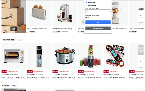 TimeSwap :: Injects content script and allows setting hourly salary via popup.